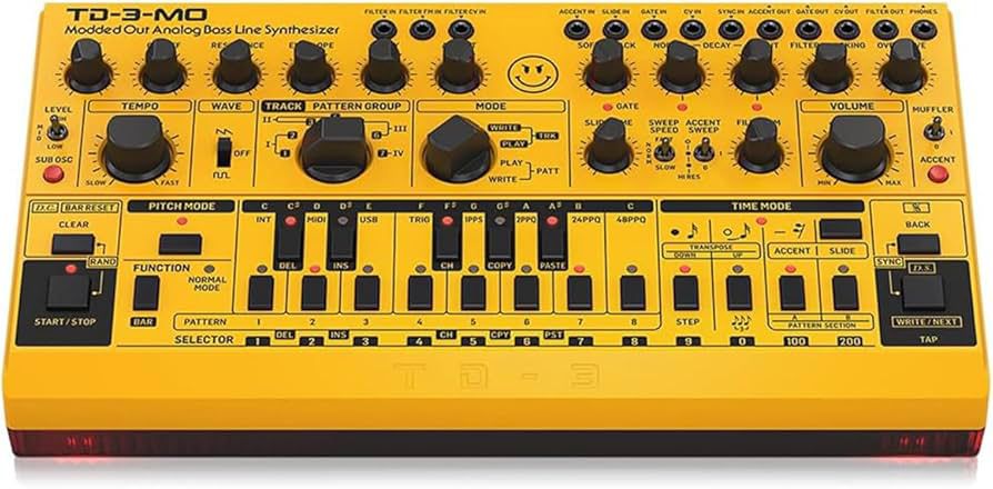 Behringer TD-3-AM Analog Bass Line Synthesizer with VCO, VCF, Sequencer, Distortion