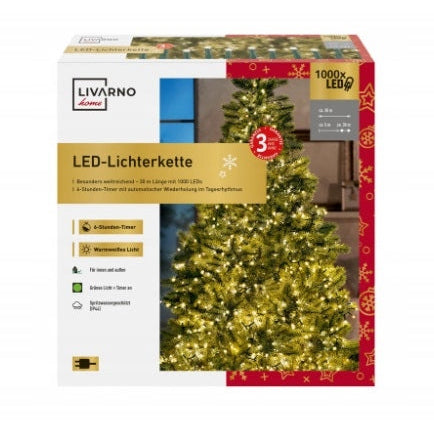 Livarno HOME 1000-LED Outdoor Light Chain with 8 Effects