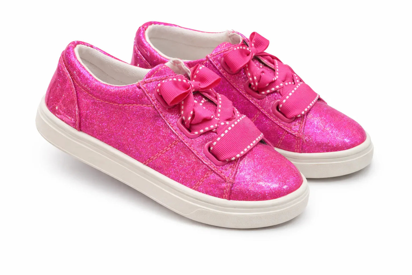 Cat & Jack Girls Fuchsia Glitter Lace-Up Sneakers - Gomix Brands Outlet