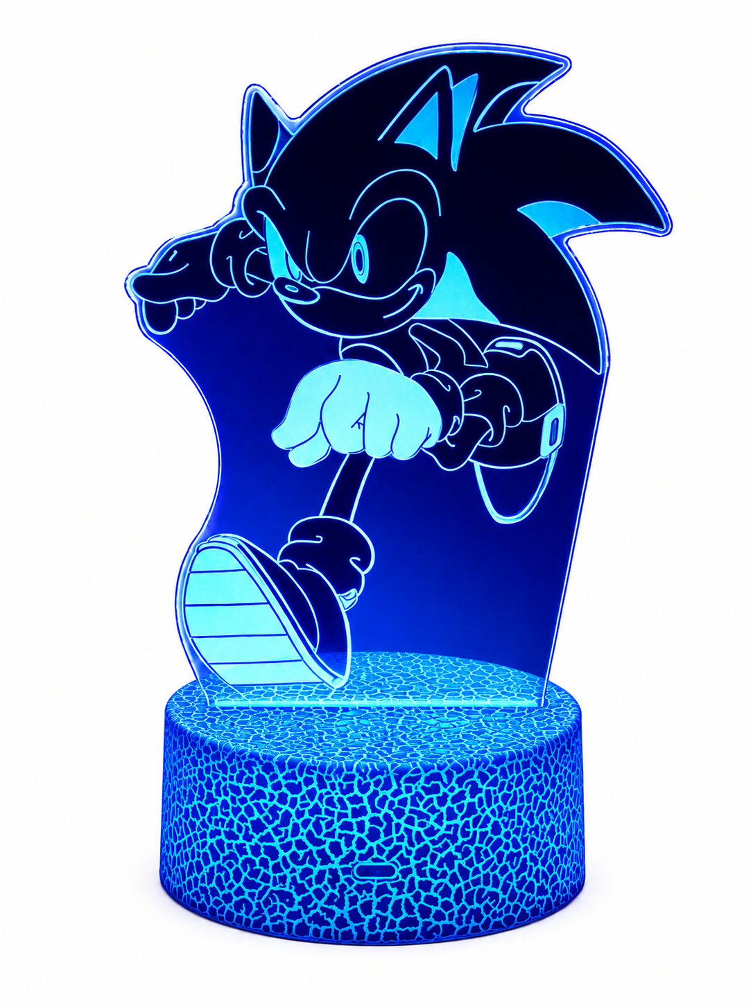 Creative Visualize Lamp 3D Sonic Night Light 16-Color LED with Remote