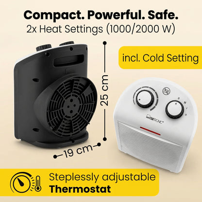 Clatronic HL 3761 Fan Heater 2000W White