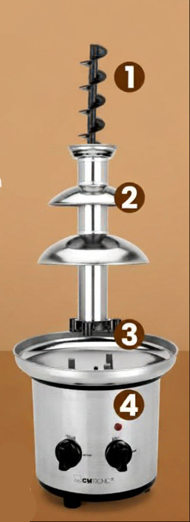 Clatronic Chocolate Fountain SKB 3248 Stainless Steel Look