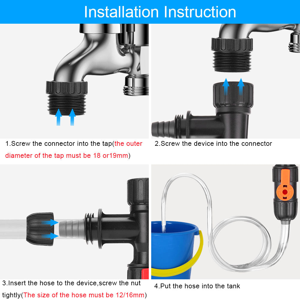 Premium Aquarium Water Changer with Faucet Nozzles & Connectors