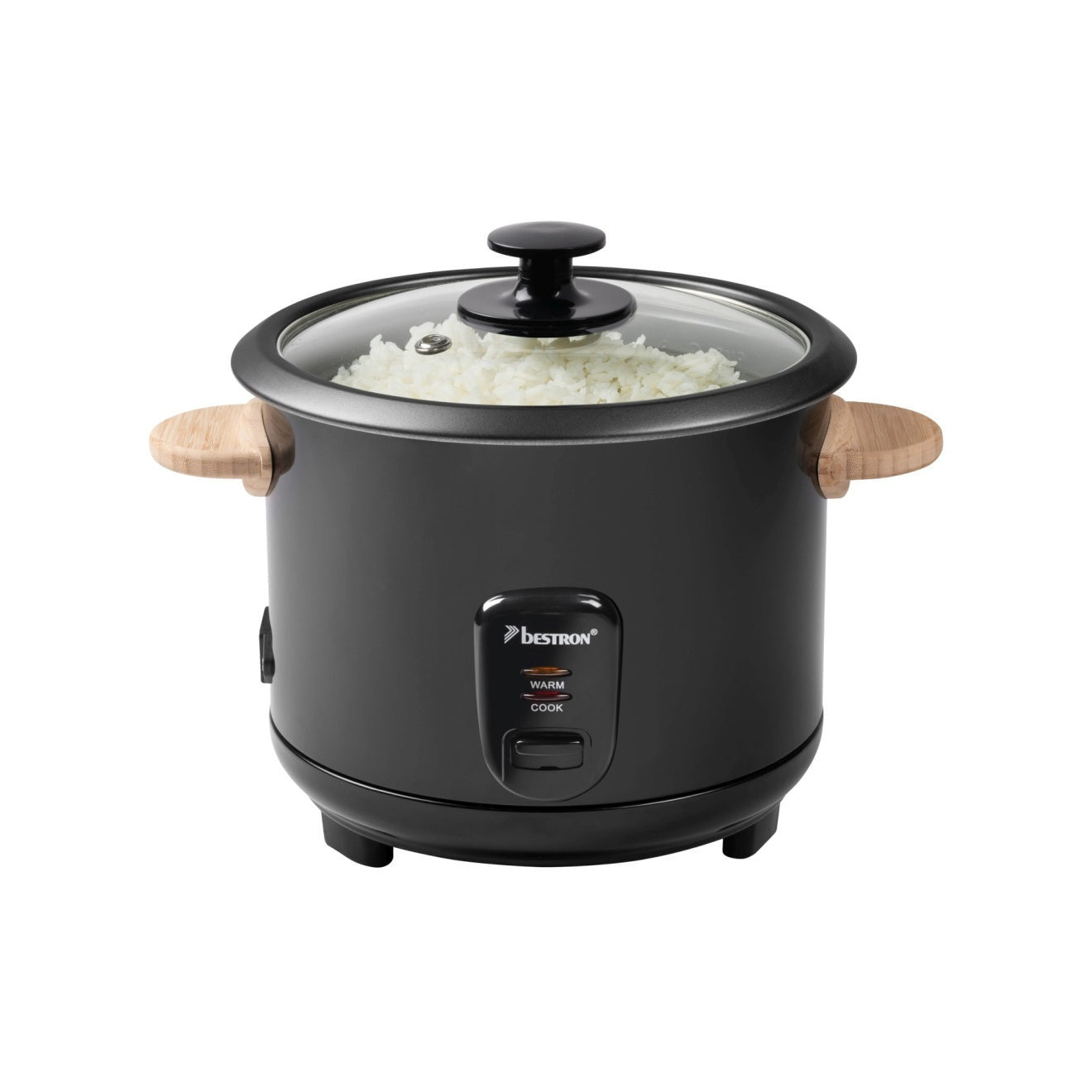 Bestron ARC180BW 1.8L Rice Cooker with Bamboo Handles & Keep Warm Function
