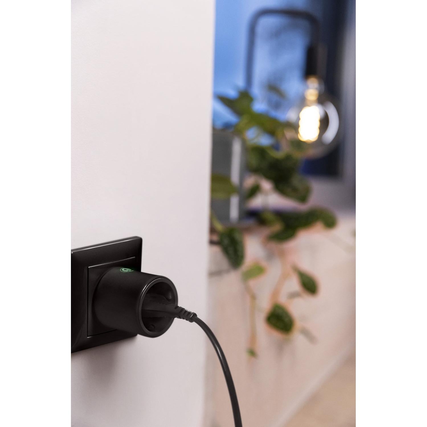 LEDVANCE ZigBee SMART+ Indoor Black Smart Plug with Energy Monitoring