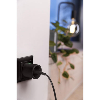 LEDVANCE ZigBee SMART+ Indoor Black Smart Plug with Energy Monitoring