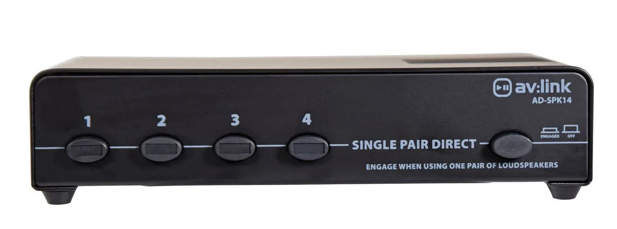 AV:Link 4-Way Loudspeaker Selector Switcher with Overload Protection 140W - Gomix Brands Outlet
