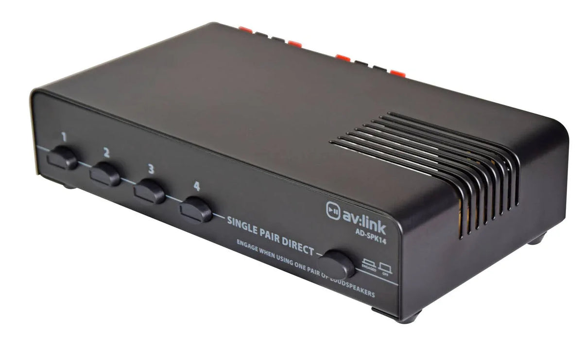 AV:Link 4-Way Loudspeaker Selector Switcher with Overload Protection 140W - Gomix Brands Outlet