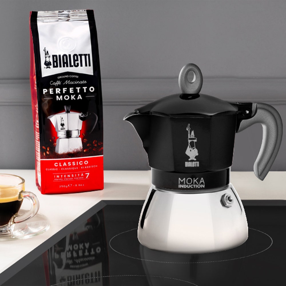 Bialetti Moka Induction Stovetop Espresso Maker Black
