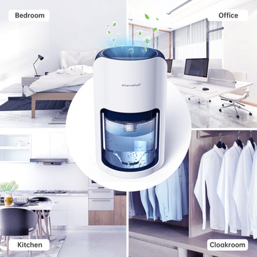 ALROCKET 1200ML Portable Quiet Dehumidifier, 480 Sq Ft, Auto Defrost, Home