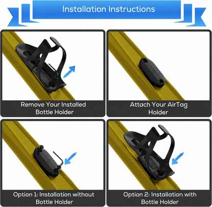 TinyTag Bicycle Mount for Apple AirTag Hidden GPS Tracker Holder