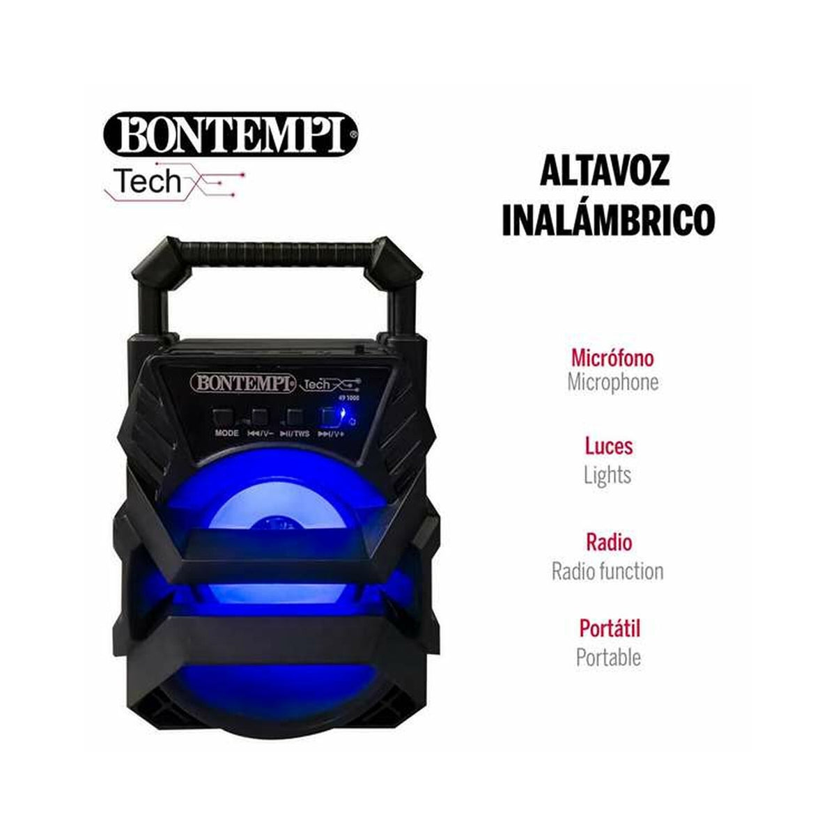 Colorbaby Karaoke Bluetooth Speaker with Microphone Black
