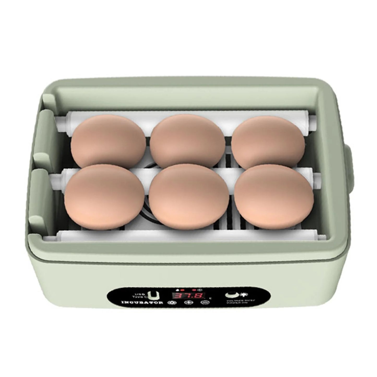 6-Egg Automatic Poultry Incubator with Temperature and Humidity Control