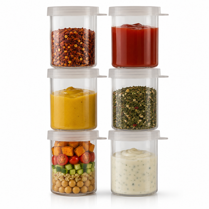 JES COLLECTION Set of 6 Mini Storage Containers Plastic