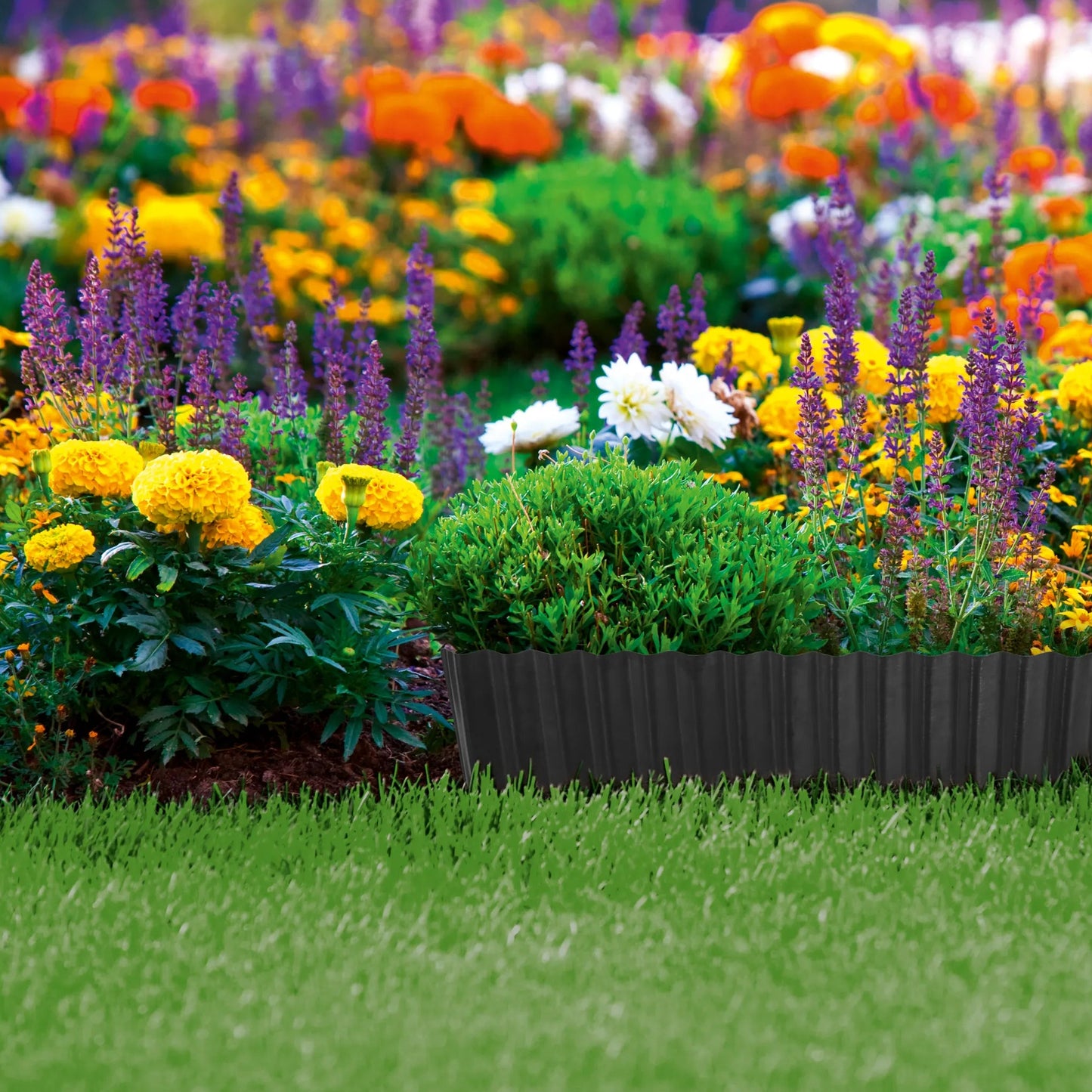 Parkside Wavy PVC Lawn Edging 15 cm x 9 m