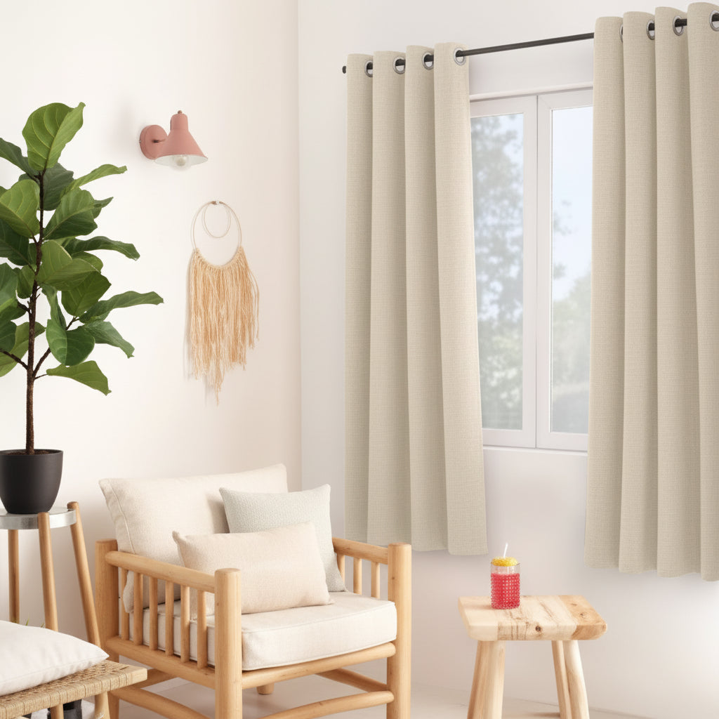 ENJOY HOME Ecru Short Blackout Curtain