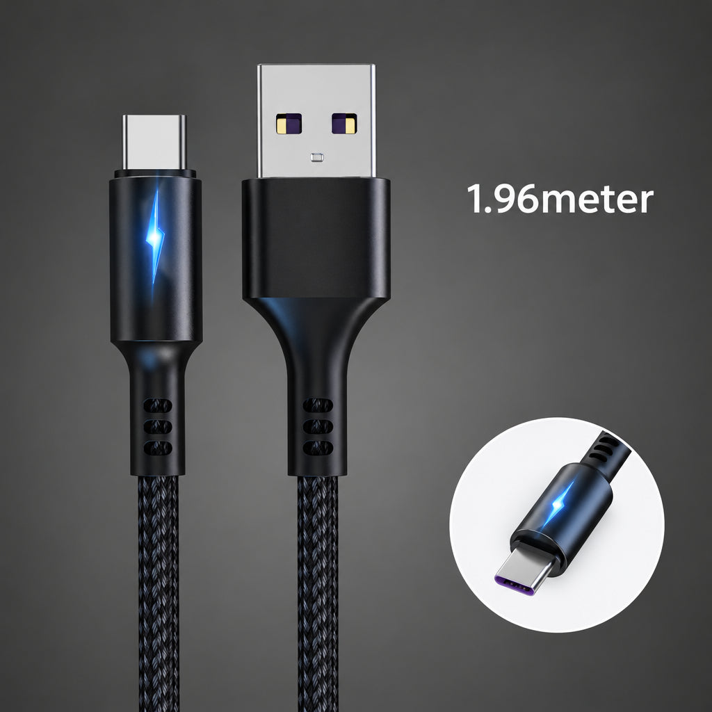 Keepw 5A 40W Type-C Woven Charging Cable