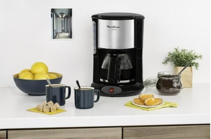 Moulinex Subito Classic Filter Coffee Maker 15‑Cup Black Stainless