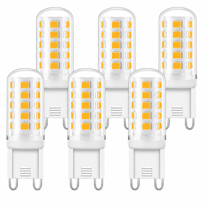 Fulighture G9 Led Bulbs 4W 3000K Ceramic Energy Saving Non-Dimmable - 6Pcs