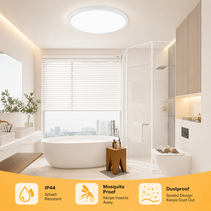 OTREN LED Ceiling Light Flat Round 3000K, 30Cm