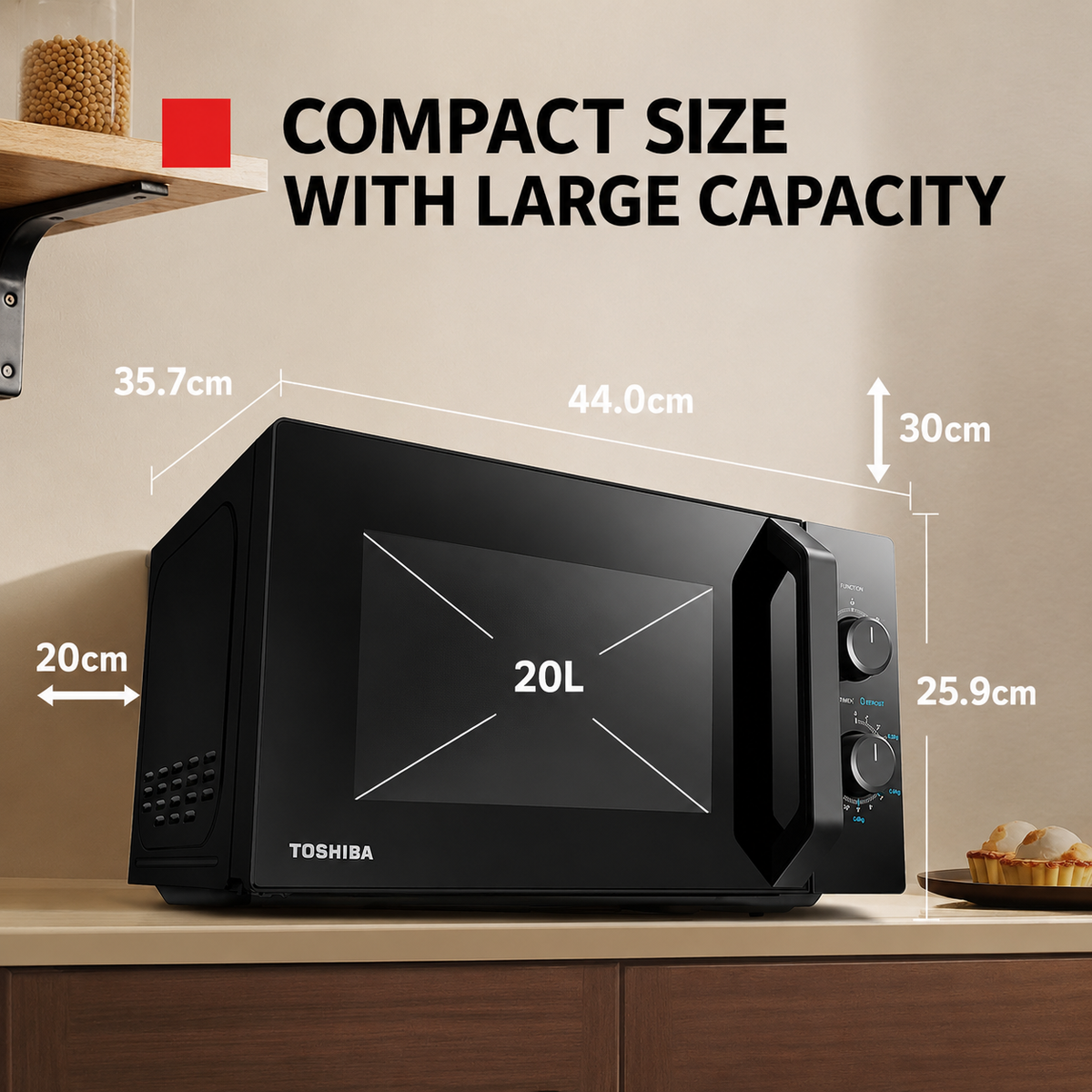 Toshiba MW2-MM20PF(BK) Microwave Oven 800W