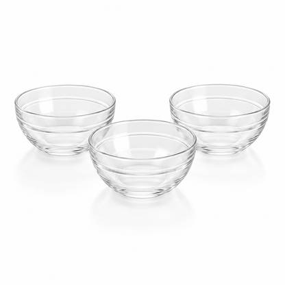 Livarno Home Glass Serving Bowl Set of 3
