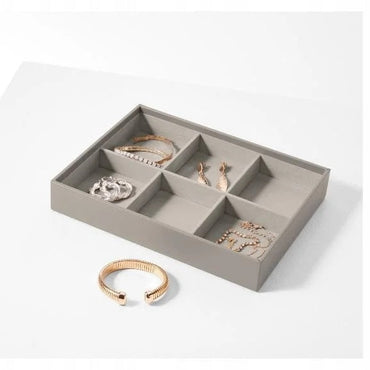 Velvet Jewelry Box Necklace Earring Organizer 6 Compartments
