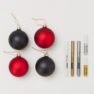 Crelando DIY Christmas Ornament Painting Kit with Markers for Festive Decor