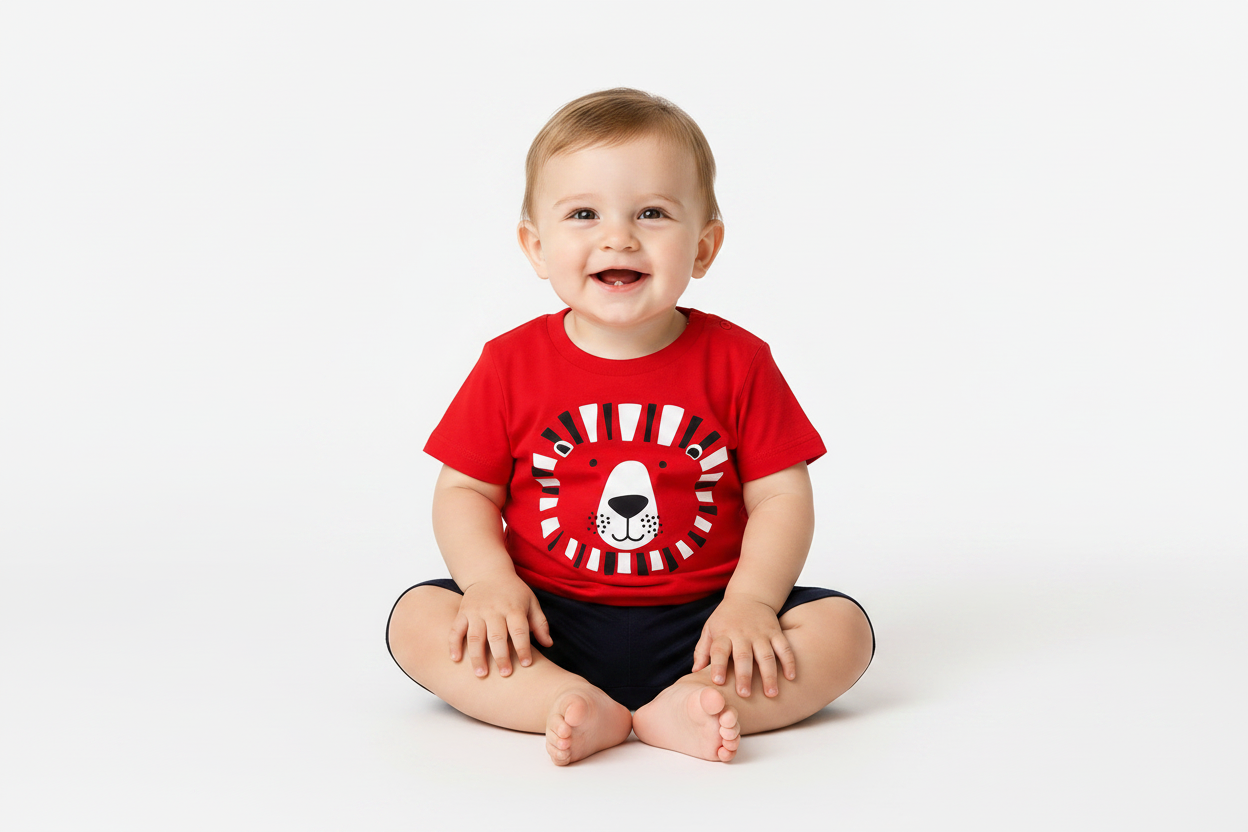 Baby Boy in Lion Pajama Set