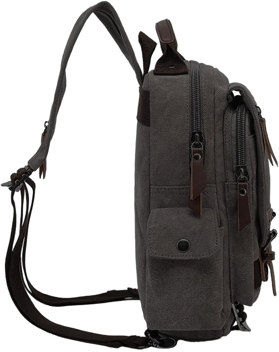 Vintage Canvas Military Rucksack Retro Laptop Backpack.