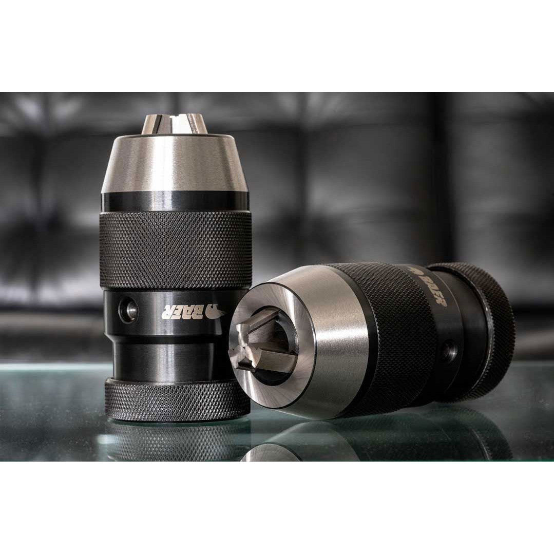 BAER High-Precision Keyless Drill Chuck: 0.008-0.51in Clamping, B16 Taper