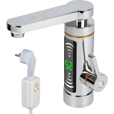 GOTRAYS Electric Water Faucet 3000W Instant Heater LED Display Black