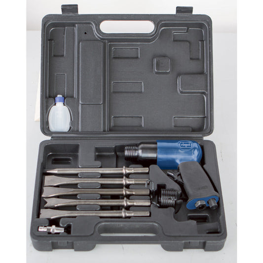 Scheppach Professional Pneumatic Air Chipping Hammer Kit for Demolition & Masonry