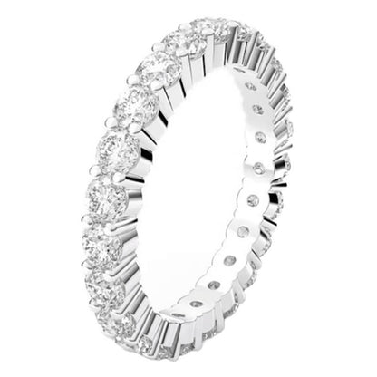 Swarovski Vittore XL Rhodium-Plated White Crystal Ring for Women