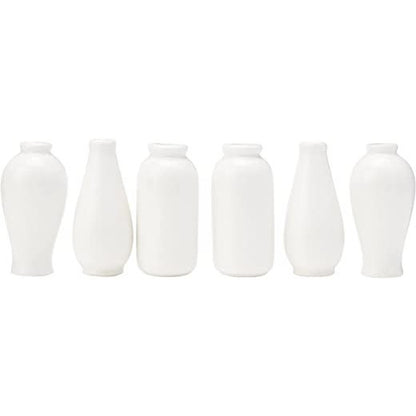 Baker Ross EC192 Mini Porcelain Vases Set – 6 Creative Designs