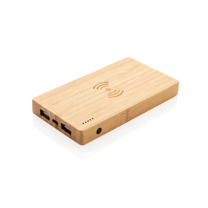 Eco Bamboo 4000 mAh Wireless 5W Power Bank for Mobile Charging