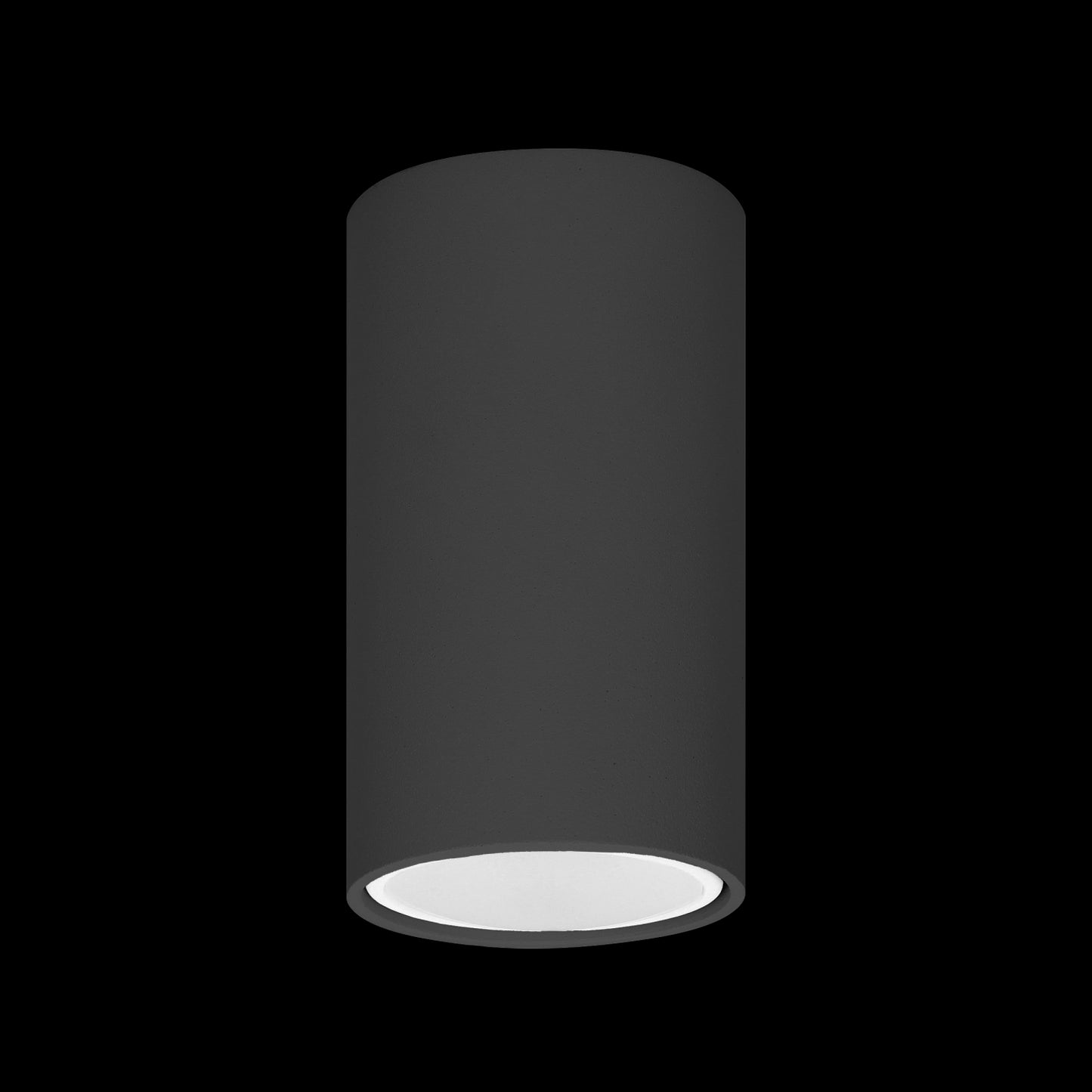 BARBRA DLR Round Black Aluminium GU10 Surface Downlight, IP20, Max 7W