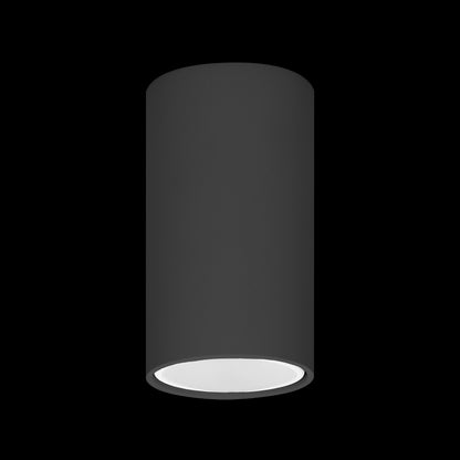 BARBRA DLR Round Black Aluminium GU10 Surface Downlight, IP20, Max 7W