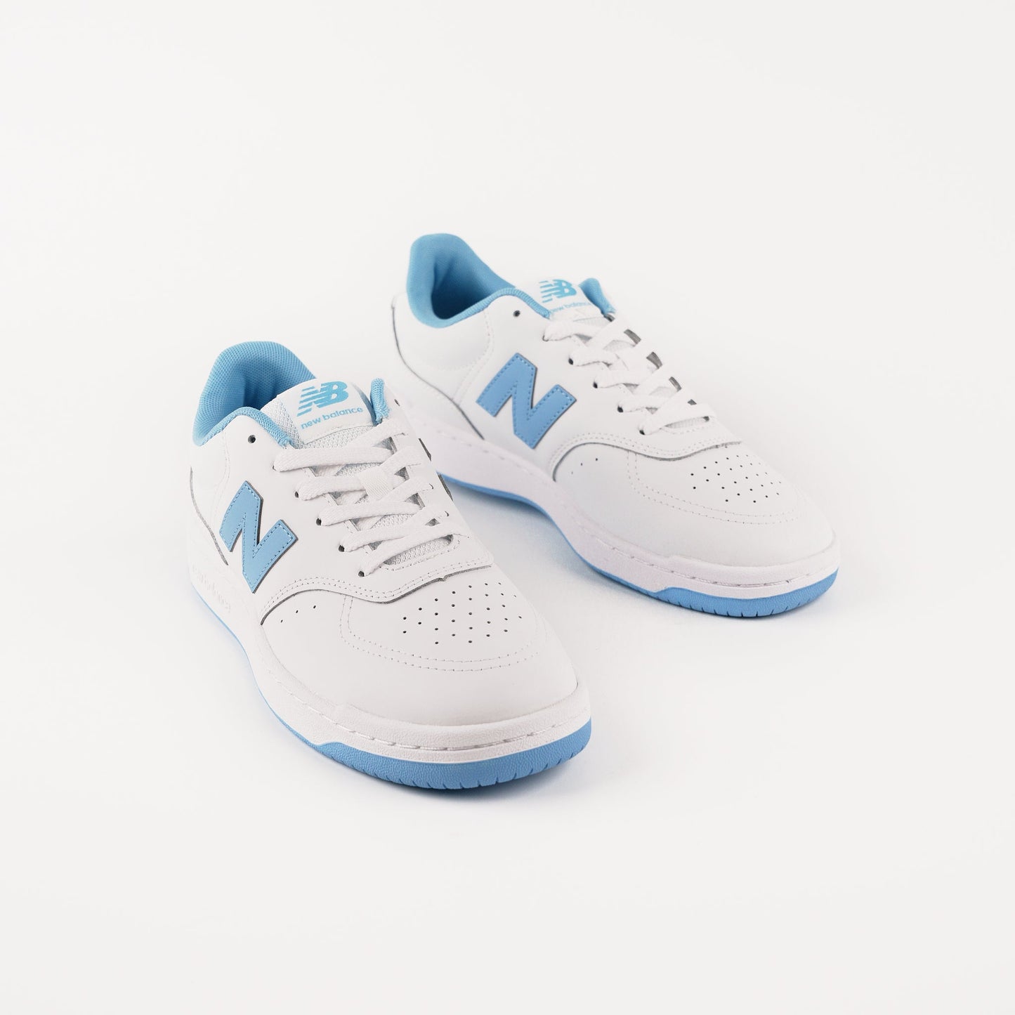 New Balance BB80 Men's Lifestyle Court Sneakers - White Blue Retro Athletic Design