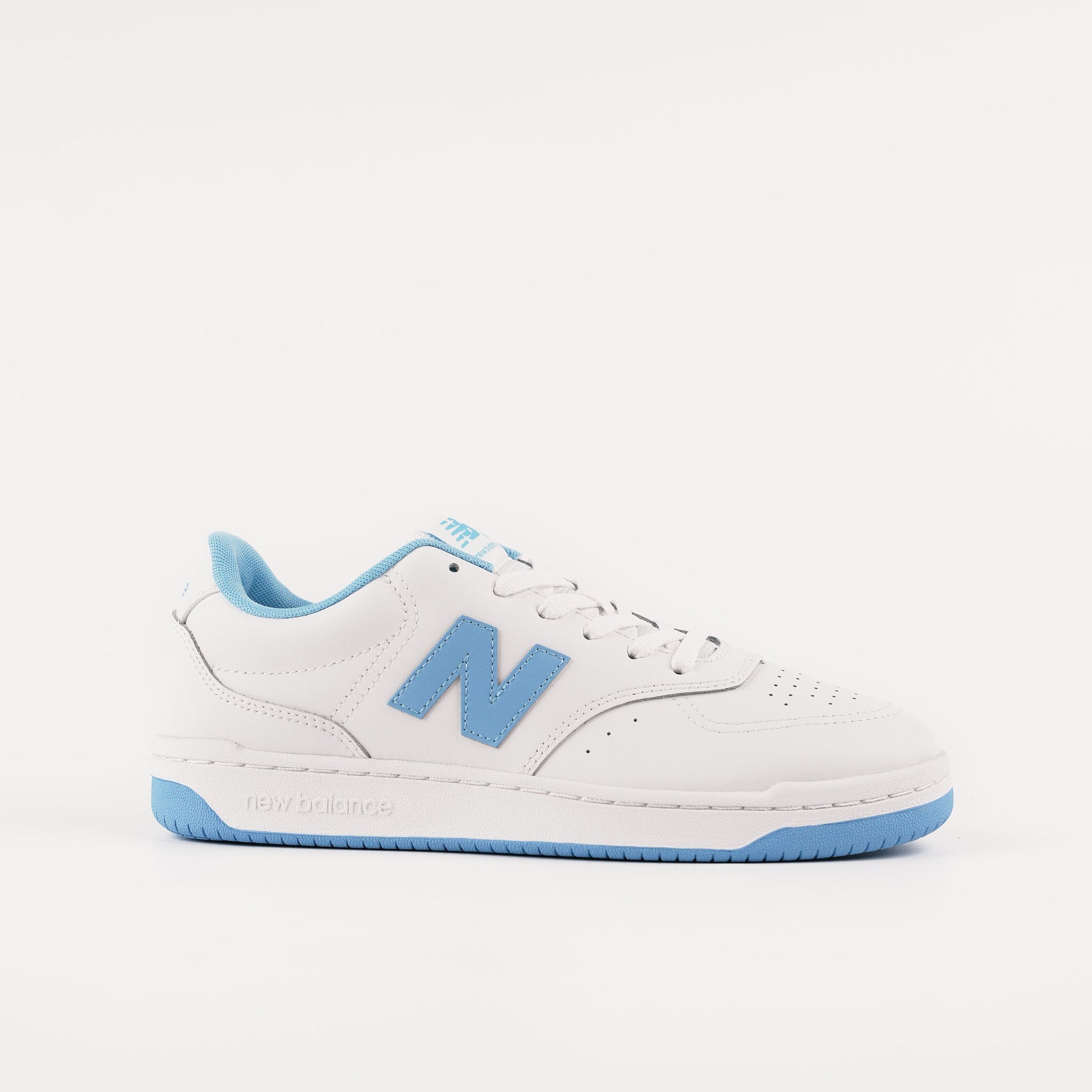 New Balance BB80 Men's Lifestyle Court Sneakers - White Blue Retro Athletic Design