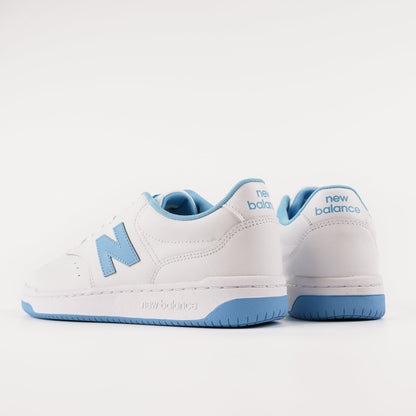 New Balance BB80 Men's Lifestyle Court Sneakers - White Blue Retro Athletic Design