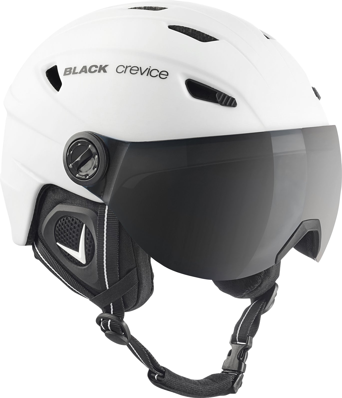 Black Crevice Silvetta Ski & Snowboard Helmet with Visor