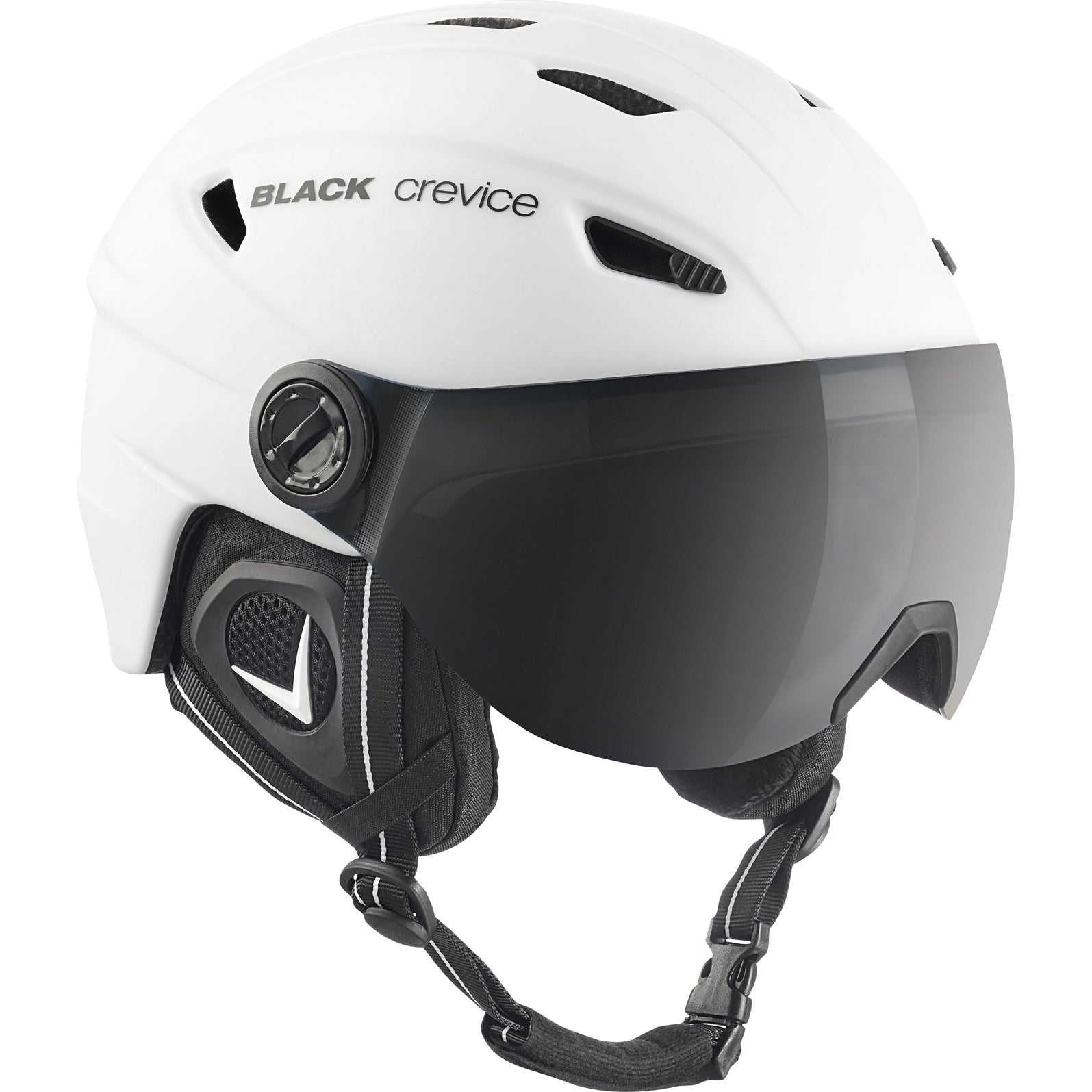 Black Crevice Silvetta Ski & Snowboard Helmet with Visor