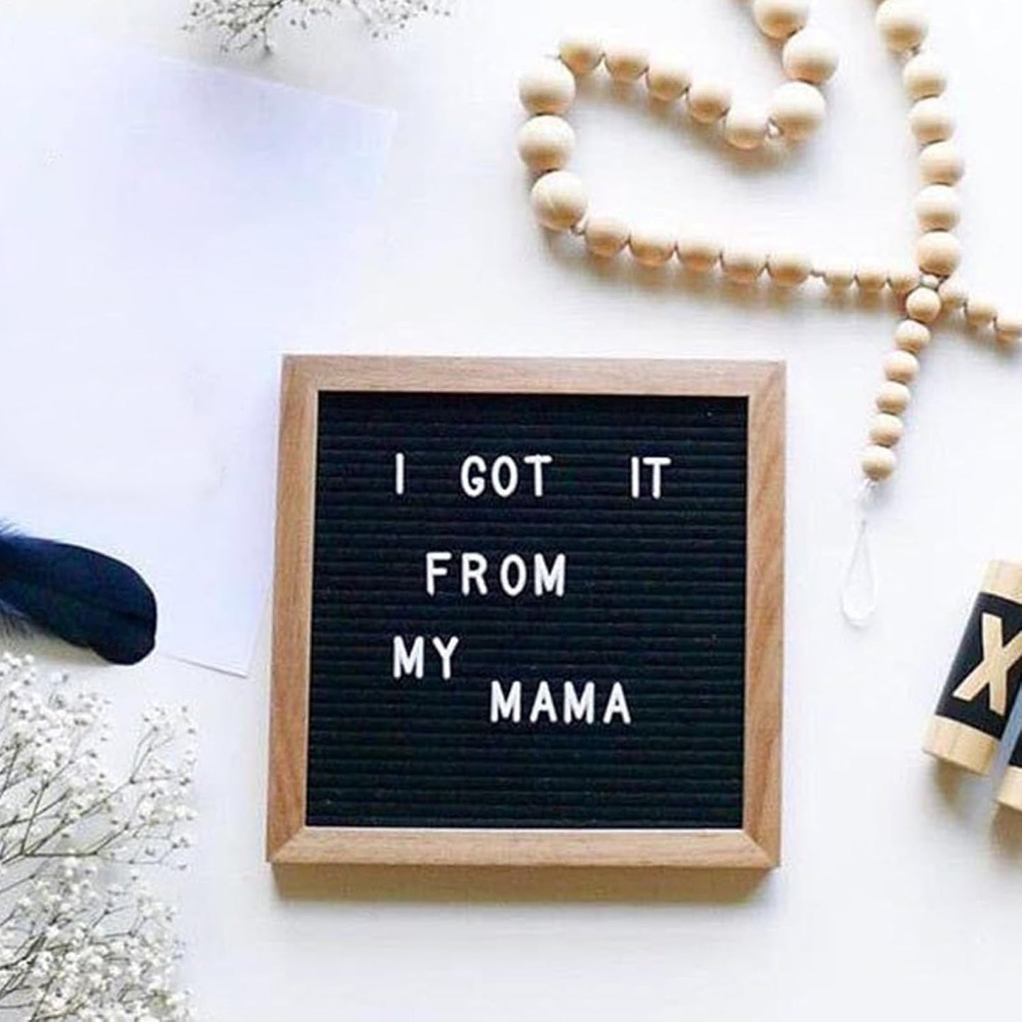Felt Letter Board 9.84x9.84 Inch Changeable Message Board with 340 Letters Numbers & Symbols
