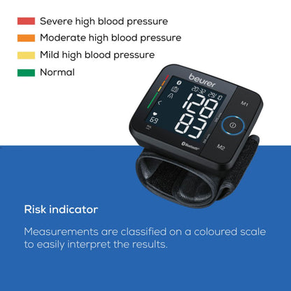 Beurer BC 54 Bluetooth Smart Wrist Blood Pressure Monitor with Inflation Technology