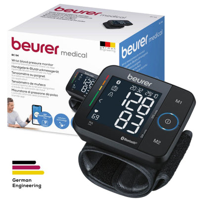 Beurer BC 54 Bluetooth Smart Wrist Blood Pressure Monitor with Inflation Technology