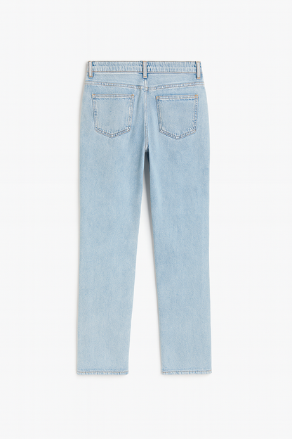 H&M Men's Tapered Regular Fit Stretch Denim Jeans - Light Blue