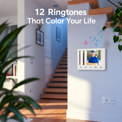 JeaTone 4-Wire Video Door Phone 7-Inch IP Screen