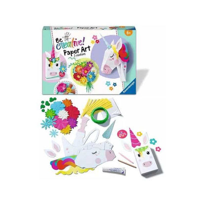 Ravensburger Creative Unicorn Paper Art Kit with Flowers