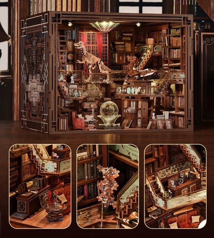 Beyond Library Max DIY Book Nook – Miniature Wooden Library